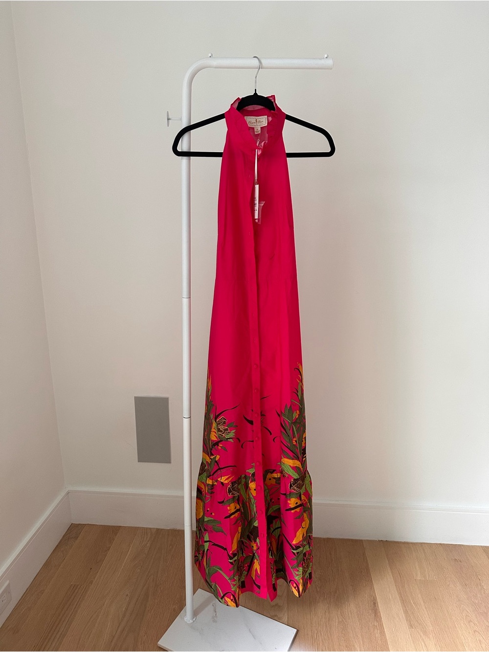 Flora Bea NYC Fawn Dress Pink Safari Sunset Maxi Dress Size M NWT